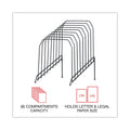 Universal Wire Tiered File Sorter, 8 Sections, Letter to Legal Size Files, 8" x 10.5" x 12.5", Black