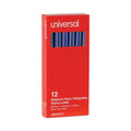 Universal Ballpoint Pen, Stick, Medium 1 mm, Blue Ink, Gray Barrel, Dozen