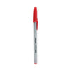 Universal Ballpoint Pen, Stick, Medium 1 mm, Red Ink, Gray Barrel, Dozen