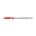 Universal Ballpoint Pen, Stick, Medium 1 mm, Red Ink, Gray Barrel, Dozen