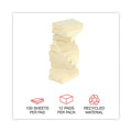 Universal Recycled Self-Stick Note Pads, 1.5" x 2", Yellow, 100 Sheets/Pad, 12 Pads/Pack