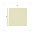 Universal Recycled Self-Stick Note Pads, 3" x 3", Yellow, 100 Sheets/Pad, 18 Pads/Pack