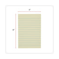 Universal Recycled Self-Stick Note Pads, Note Ruled, 4" x 6", Yellow, 100 Sheets/Pad, 12 Pads/Pack