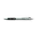 Universal Comfort Grip Gel Pen, Retractable, Medium 0.7 mm, Black Ink, Silver Barrel, Dozen