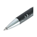 Universal Comfort Grip Gel Pen, Retractable, Medium 0.7 mm, Black Ink, Silver Barrel, Dozen