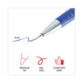 Universal Comfort Grip Gel Pen, Retractable, Medium 0.7 mm, Blue Ink, Silver Barrel, Dozen