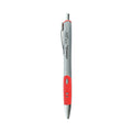 Universal Comfort Grip Gel Pen, Retractable, Medium 0.7 mm, Red Ink, Silver Barrel, Dozen