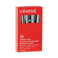 Universal Comfort Grip Gel Pen, Retractable, Medium 0.7 mm, Red Ink, Silver Barrel, Dozen