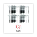 Universal Comfort Grip Gel Pen, Retractable, Medium 0.7 mm, Black Ink, Silver Barrel, 36/Pack