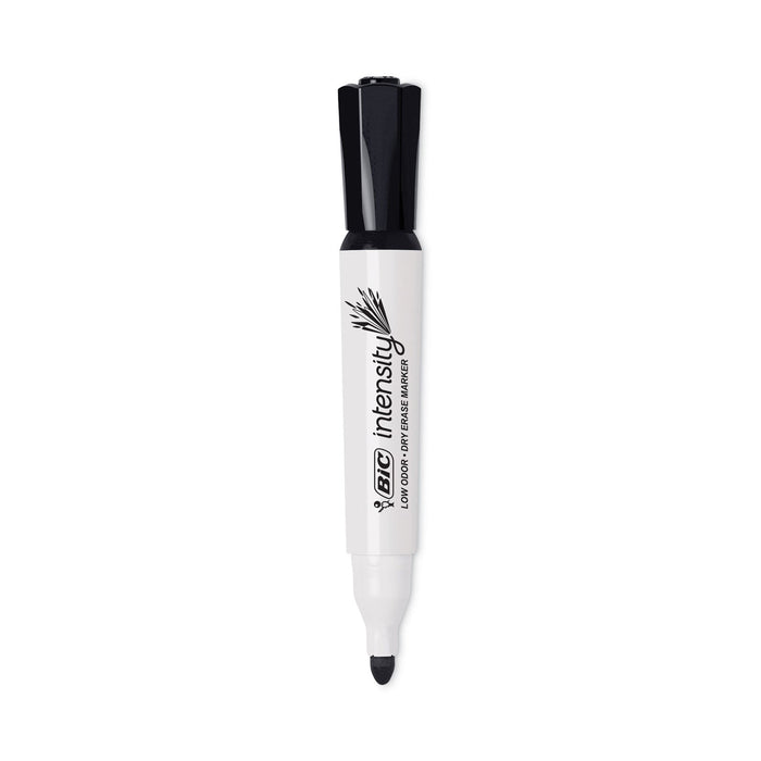 BIC Intensity Low Odor Chisel Tip Dry Erase Marker, Broad Chisel Tip, Black, 36/Pack