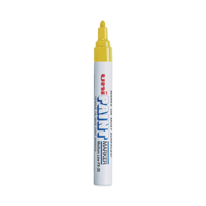 uni Permanent Marker, Medium Bullet Tip, Yellow
