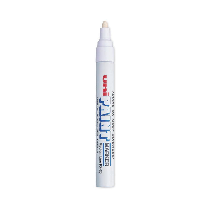 uni Permanent Marker, Medium Bullet Tip, White