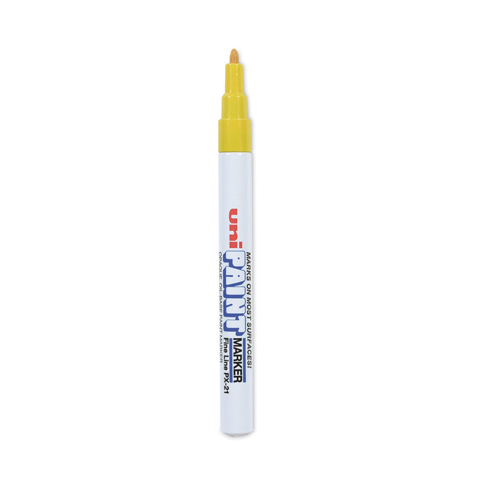 uni Permanent Marker, Fine Bullet Tip, Yellow