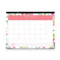 Blue Sky Day Designer Peyton Desk Pad Calendar, Floral Artwork, 22 x 17, Black Binding, Clear Corners, 12-Month (Jan-Dec): 2023