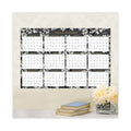 Blue Sky Baccara Dark Laminated Erasable Wall Calendar, Floral Artwork, 36 x 24, White/Black/Gold Sheets, 12-Month (Jan-Dec): 2023