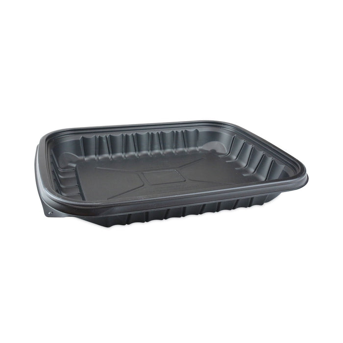 Pactiv Evergreen EarthChoice Entree2Go Takeout Container, 48 oz, 11.75 x 8.75 x 1.61, Black, Plastic, 200/Carton