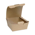 Pactiv Evergreen EarthChoice Tamper Evident OneBox Paper Box, 4.5 x 4.5 x 2.5, Kraft, 312/Carton