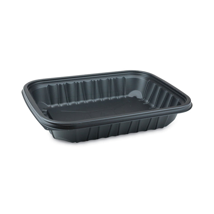 Pactiv Evergreen EarthChoice Entree2Go Takeout Container, 64 oz, 11.75 x 8.75 x 2.13, Black, Plastic, 200/Carton