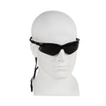 KleenGuard V30 Nemesis Safety Glasses, Black Frame, Smoke Anti-Fog Lens