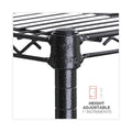 Alera BA Plus Wire Shelving Kit, Four-Shelf, 72w x 18d x 72h, Black Anthracite Plus
