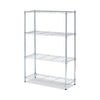 Alera Residential Wire Shelving, Four-Shelf, 36w x 14d x 54h, Silver