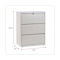 Alera Lateral File, 3 Legal/Letter/A4/A5-Size File Drawers, Putty, 30" x 18" x 39.5"
