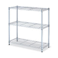 Alera Residential Wire Shelving, Three-Shelf, 36w x 14d x 36h, Silver