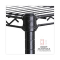 Alera BA Plus Wire Shelving Kit, Four-Shelf, 72w x 24d x 72h, Black Anthracite Plus