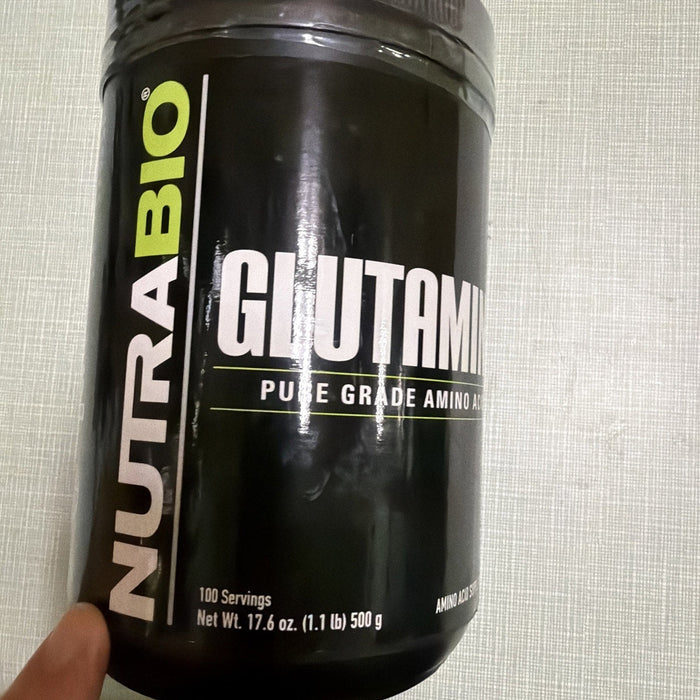 NutraBio Glutamine Pure Grade Amino Acid-- 1.1 lb. 100 Servings. BB 06/2027 by Price Is Right Miami