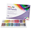 Pentel Oil Pastel Set With Carrying Case, 45 Assorted Colors, 0.38' dia x 2.38", 50/Pack