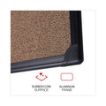 Universal Tech Cork Board, 36 x 24, Cork, Black Plastic Frame