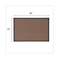 Universal Tech Cork Board, 36 x 24, Cork, Black Plastic Frame