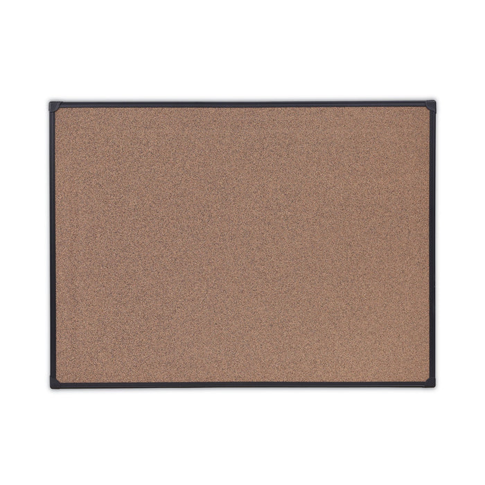 Universal Tech Cork Board, 48 x 36, Cork, Black Frame