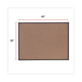 Universal Tech Cork Board, 48 x 36, Cork, Black Frame