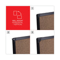 Universal Tech Cork Board, 48 x 36, Cork, Black Frame