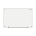 Universal Frameless Glass Marker Board, 36" x 24", White