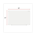 Universal Frameless Glass Marker Board, 36" x 24", White