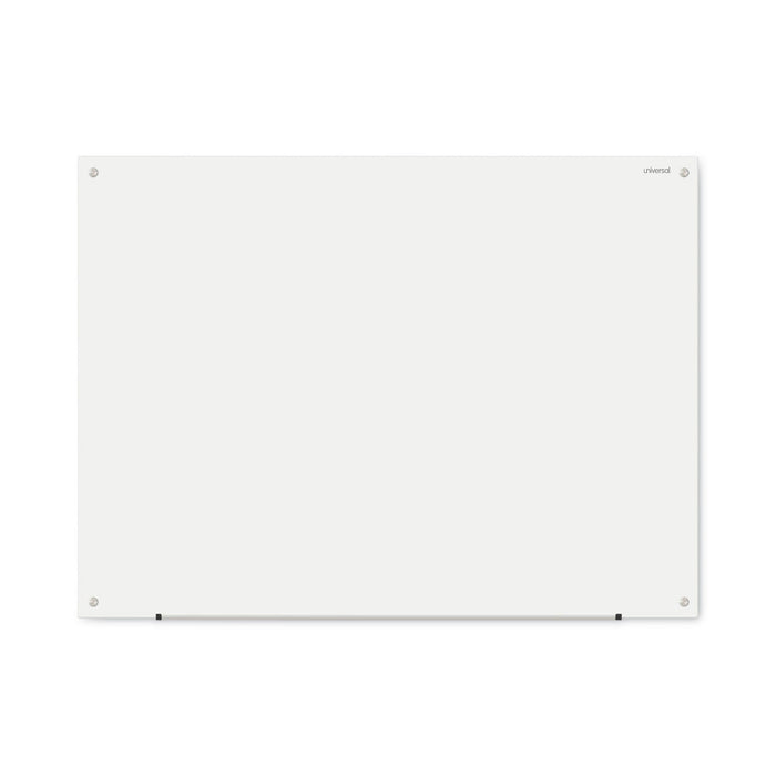 Universal Frameless Glass Marker Board, 48" x 36", White