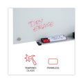 Universal Frameless Glass Marker Board, 48" x 36", White