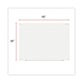 Universal Frameless Glass Marker Board, 48" x 36", White