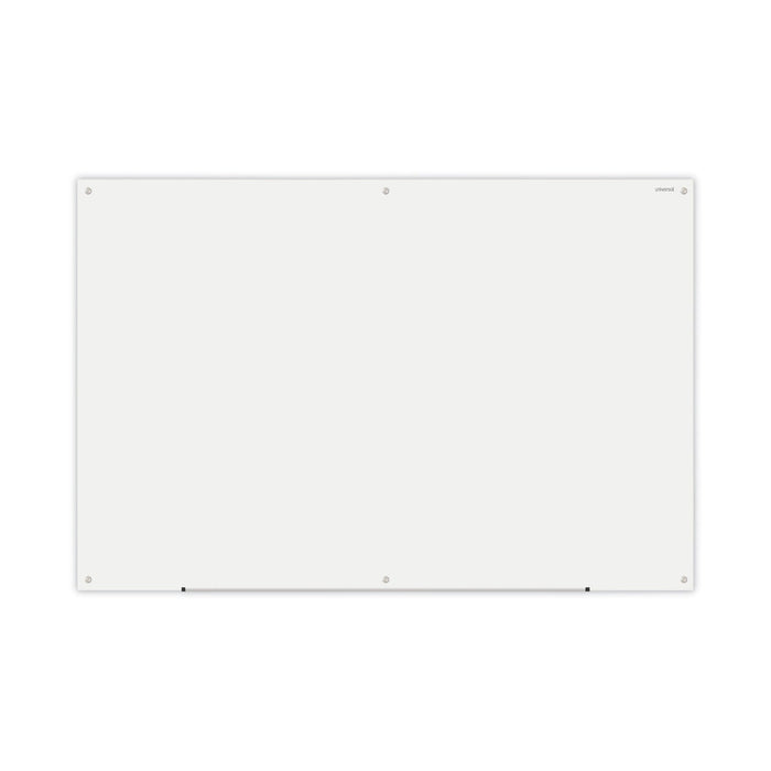 Universal Frameless Glass Marker Board, 72" x 48", White