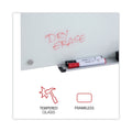 Universal Frameless Glass Marker Board, 72" x 48", White