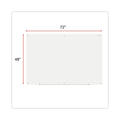 Universal Frameless Glass Marker Board, 72" x 48", White