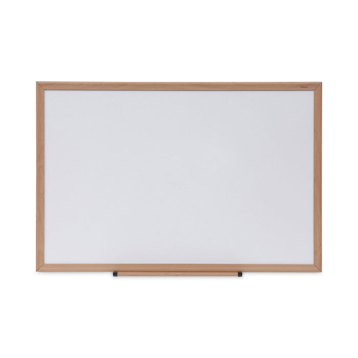 Universal Dry Erase Board, Melamine, 36 x 24, Oak Frame