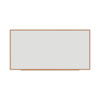 Universal Dry-Erase Board, Melamine, 96 x 48, White, Oak-Finished Frame
