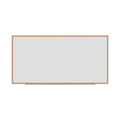 Universal Dry-Erase Board, Melamine, 96 x 48, White, Oak-Finished Frame