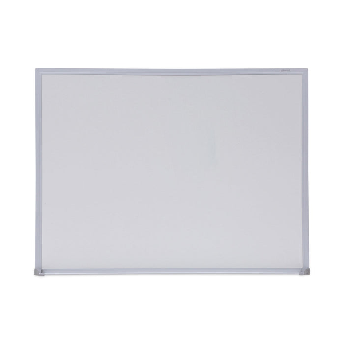 Universal Dry-Erase Board, Melamine, 24 x 18, Satin-Finished Aluminum Frame