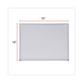Universal Dry-Erase Board, Melamine, 24 x 18, Satin-Finished Aluminum Frame
