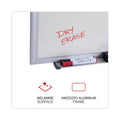 Universal Dry Erase Board, Melamine, 60 x 36, Satin-Finished Aluminum Frame