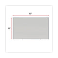 Universal Dry Erase Board, Melamine, 60 x 36, Satin-Finished Aluminum Frame